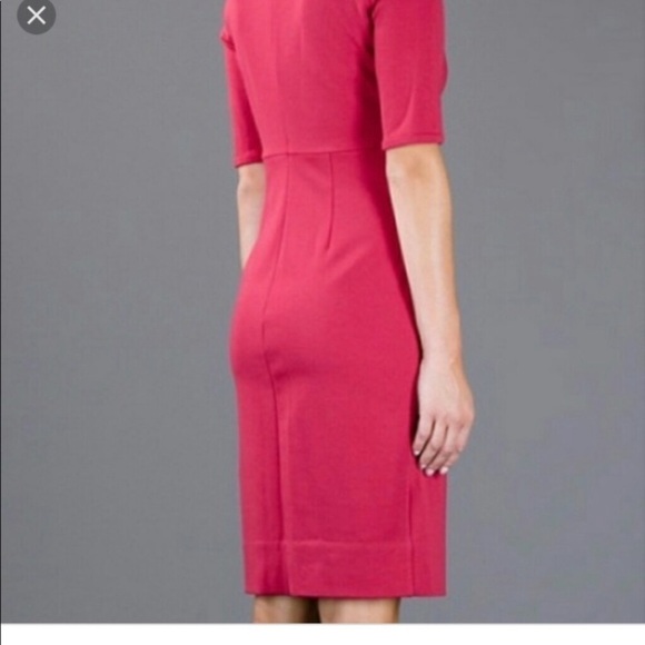 NWT Diane von Furstenberg Scarlet Red Saturn Stretch Sheath Dress, Sz 2 - Picture 5 of 17